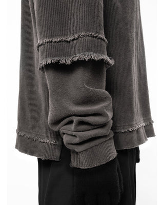 KIIKIO Patchwork Distressed Sweatshirt