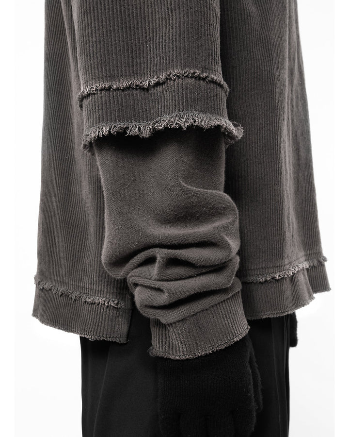 KIIKIO Patchwork Distressed Sweatshirt