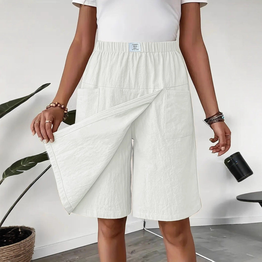 Skort med elastisk linning og snøring for kvinner