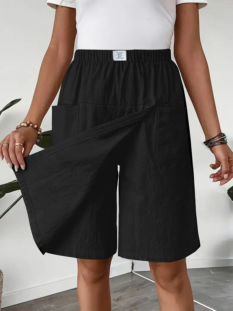 Skort med elastisk linning og snøring for kvinner