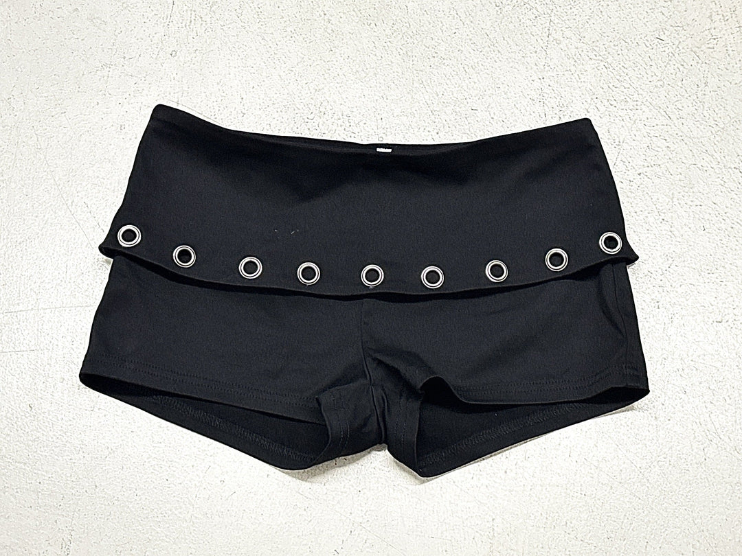 Dame Sporty badebukser med moderne gummibånd og ringdetaljer Skjora