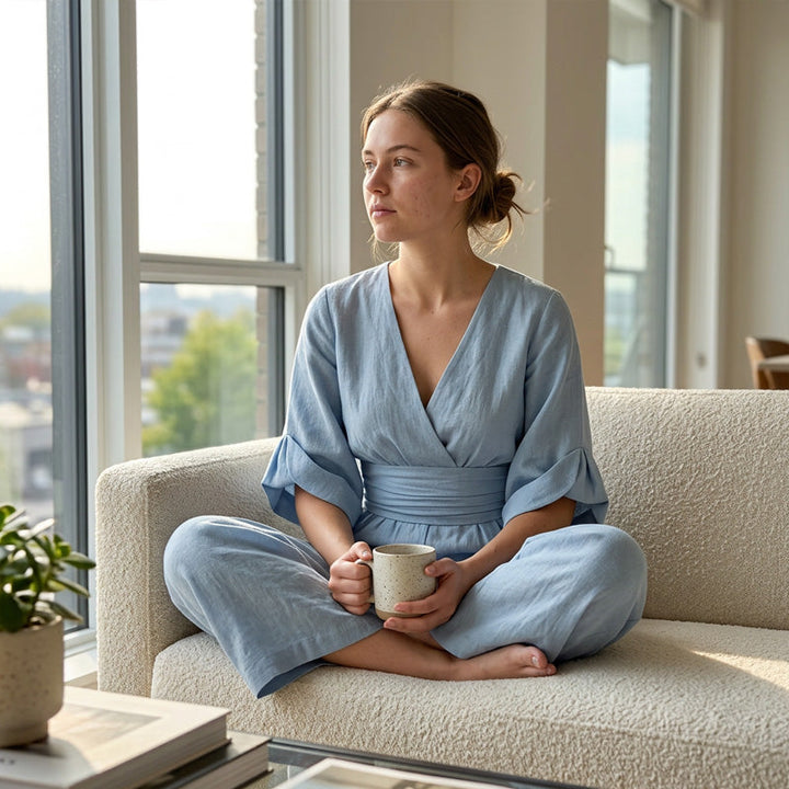 Uanstrengt eleganse – Jumpsuit for damer med V-hals